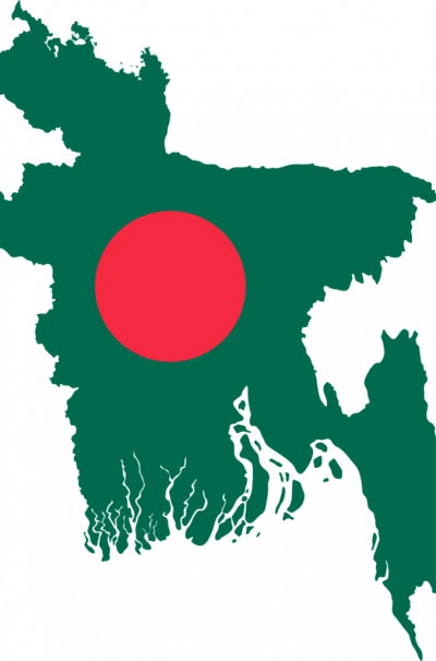 Bangladesh Map Green/Red